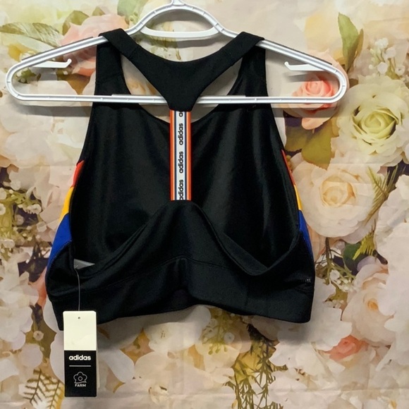 Adidas Womens Side-Stripe Low-Impact Sports Bra Size M - Picture 3 of 4